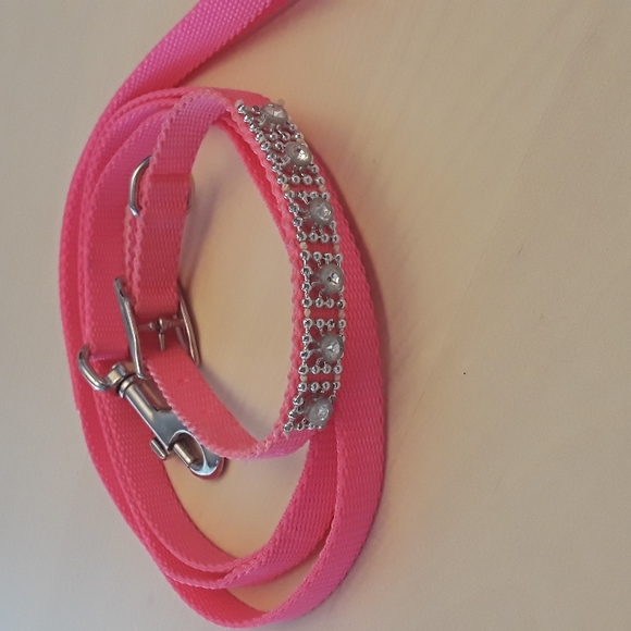 Other - 45in Long Leash with Rhinestone Collar(Suitable for a small dog/cat)